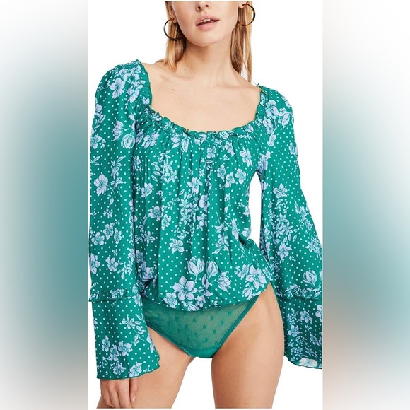 Free People One On One Bell Sleeve Bodysuit - Picture 1 of 7